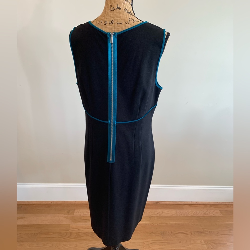 Ann Taylor sleeveless mini dress black/white/green - Picture 5 of 15